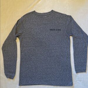Salt Life Men's Heather Gray Long Sleeve Tee